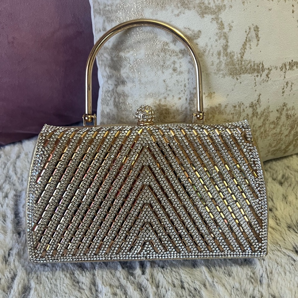 Elegant Gold Evening Clutch